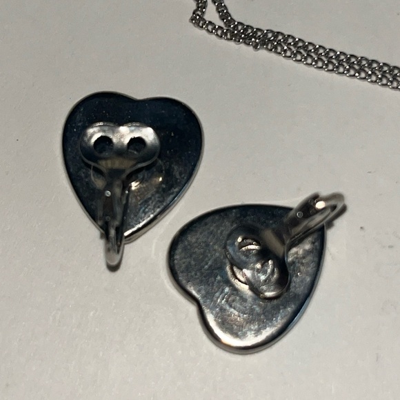 Vintage Abalone Pearl Jewelry Set~Earrings, Necklace, Bracelet - Picture 6 of 16